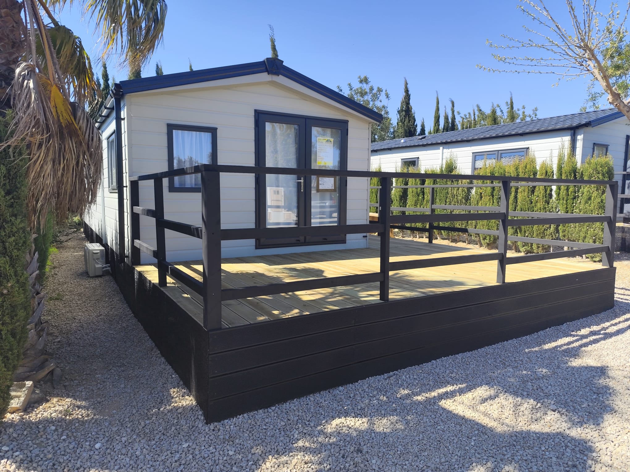 Completed mobile home front view