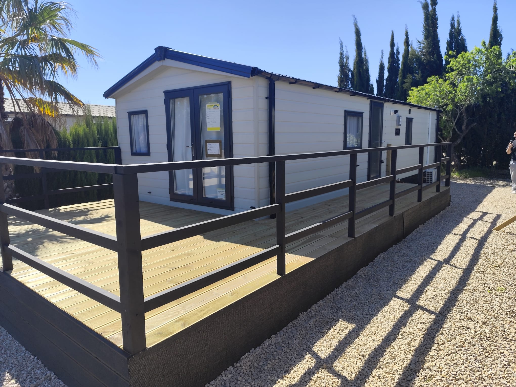 Completed mobile home side view