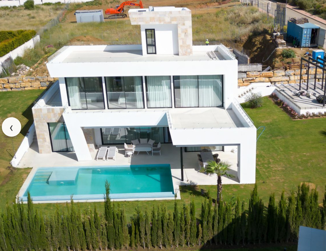 Luxury villa aerial view